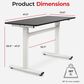 Sunny Health & Fitness Multi-Purpose Air-Drive Adjustable Standing Desk in Black and Grey, , large