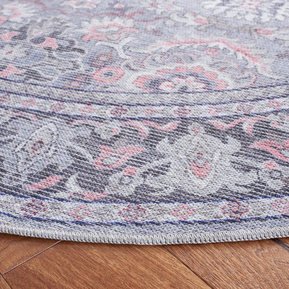 Safavieh Serapi 6&#39;7&quot; Round Grey and Pink Area Rug, , large