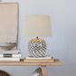 Teak Interiors Shoreline Table Lamp in Blue and White, , large