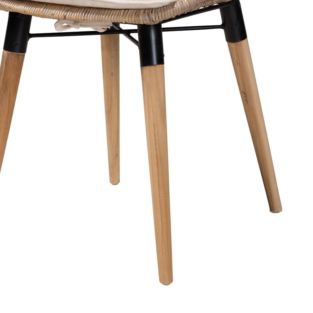 Baxton Studio Sabelle Side Chair in Natural Brown and Greywashed (Set of 2), , large