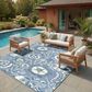 Nourison Aloha ALH17 Blue 9" x 12" Indoor/Outdoor Area Rug, , large