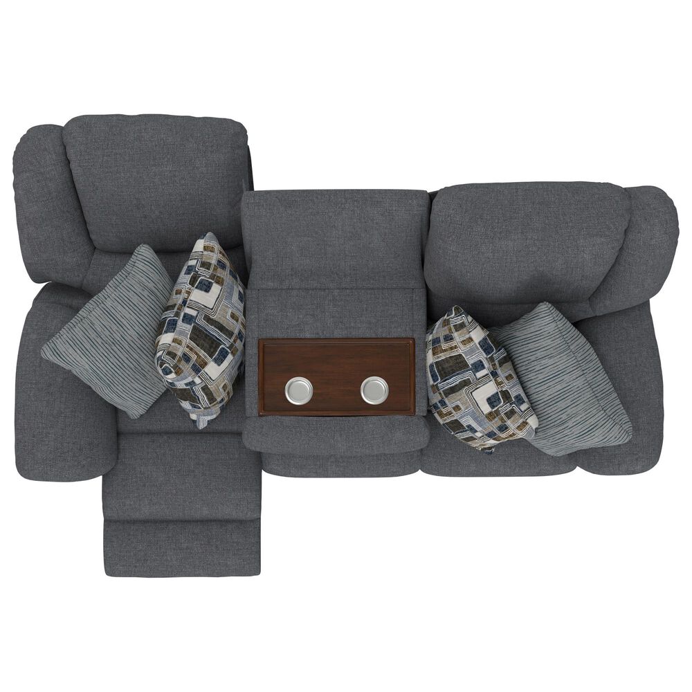 Catnapper Trifecta Manual Reclining Sofa with Drop Down Table in Smoke, , large
