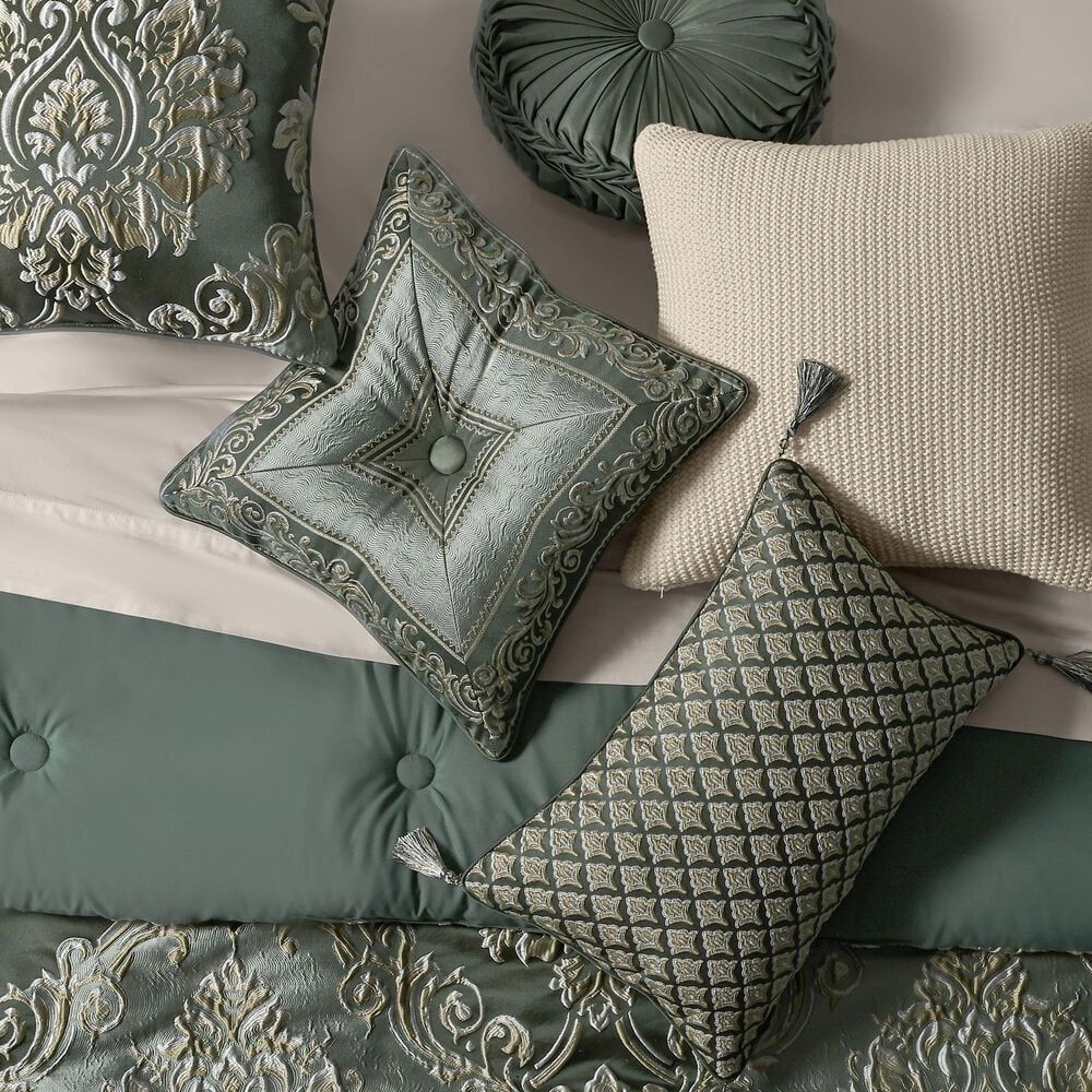 J. Queen New York Alina 4-Piece Queen Comforter Set in Dusty Teal, , large