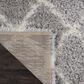 Nourison Luxe Shag LXS02 9" x 12" Grey and Ivory Area Rug, , large