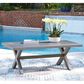 Ashley Half Moon Beach Rectangular Cocktail Table in Gray, , large
