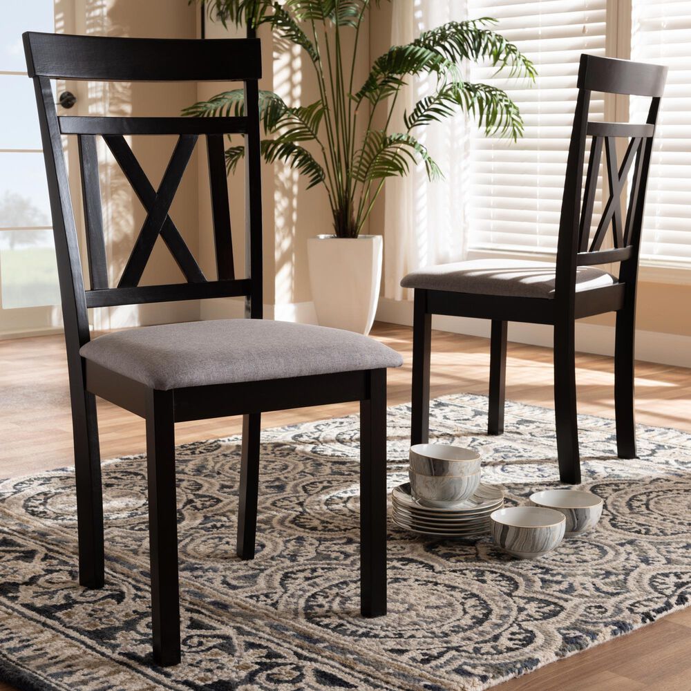 Baxton Studio Rosie Side Chair in Espresso Brown (Set of 2), , large