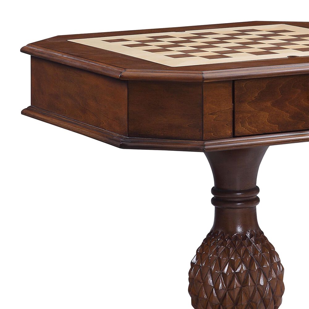 HOMLUX Bishop II 2-Drawer Game Table in Cherry, , large