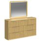 Mayberry Hill Sylvie 7 Drawer Dresser and Mirror in Natural, , large