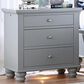 Riva Ridge Cambridge 3-Drawer Nightstand in Grey, , large