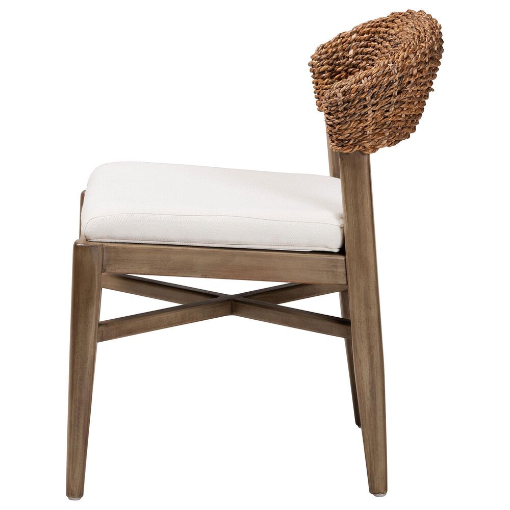 Baxton Studio Chloe Side Chair in Walnut Brown and Natural Brown, , large