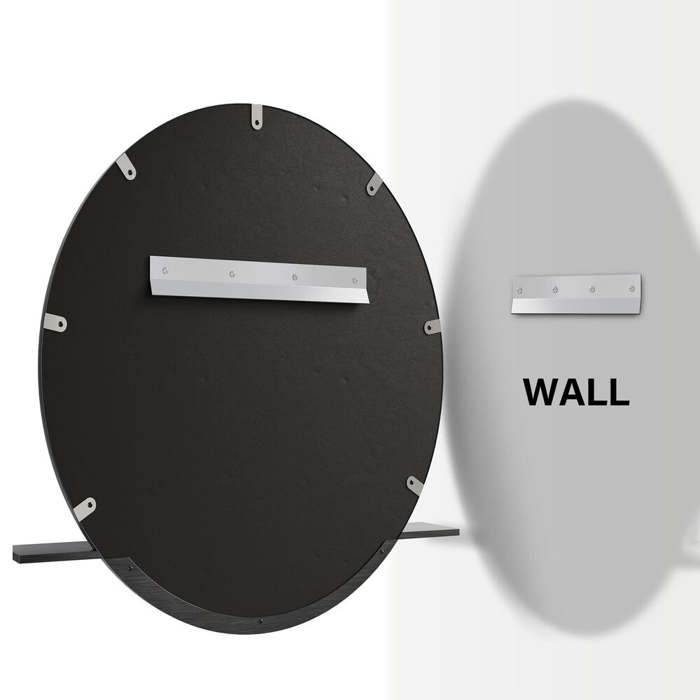 James Martin Platform 24&quot; Round Mirror in Modern Iron, , large
