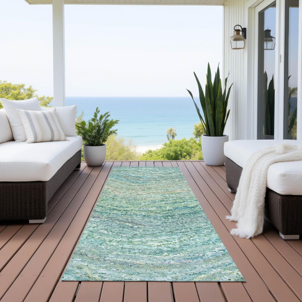 Dalyn Rug Company Lumara Teal 2'3" x 7'6" Runner, , large