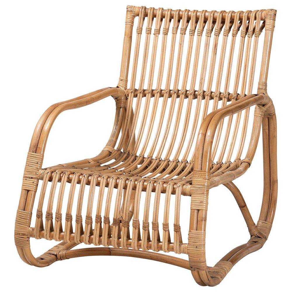 Baxton Studio Blanca Rattan Accent Chair in Natural, , large