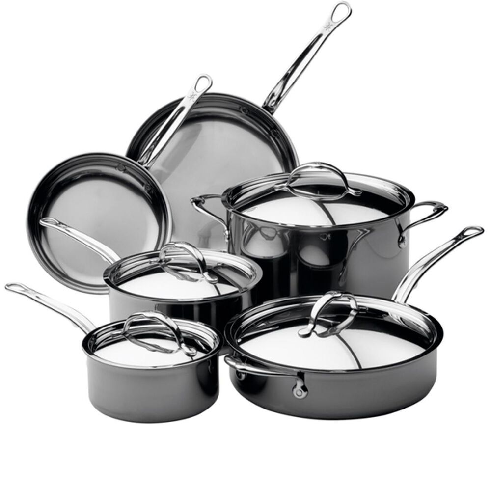 Hestan Stainless Steel Titanium NanoBond 10-Piece Cookware Set