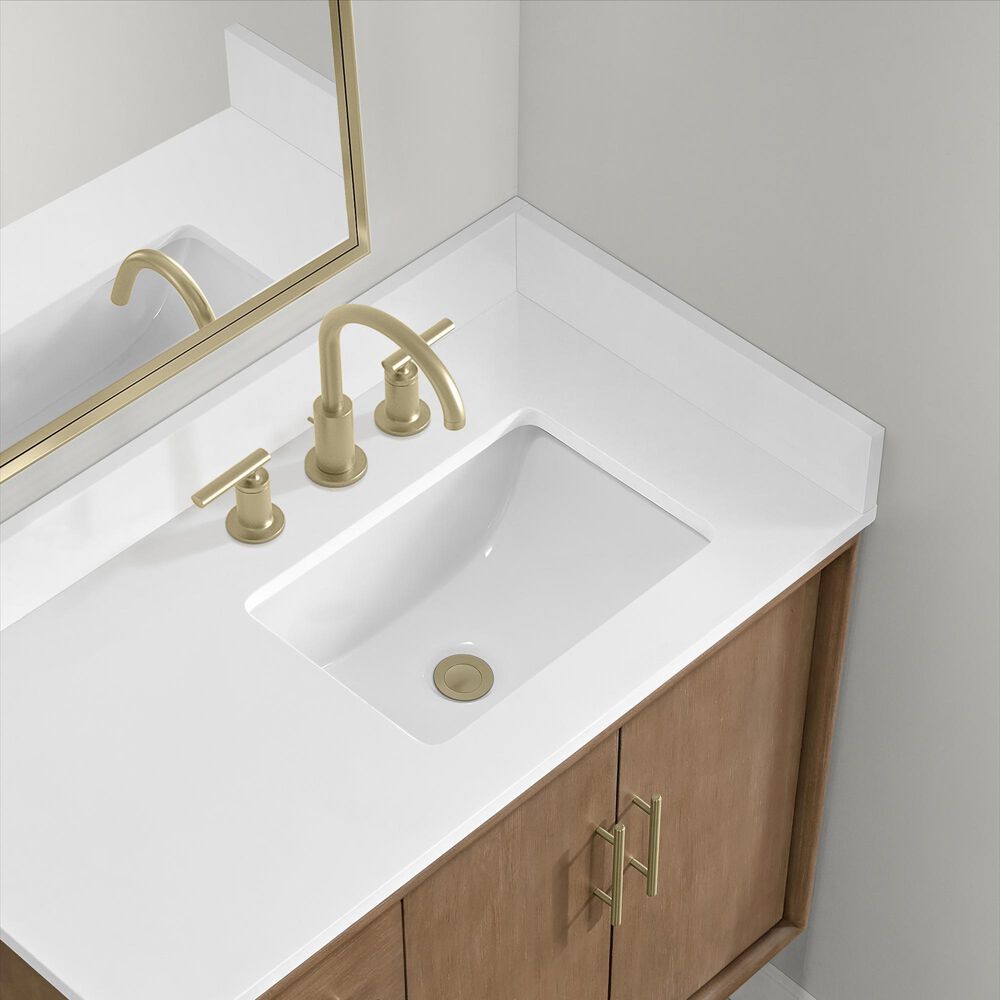 37B Mertola 36" Single Bathroom Vanity Cabinet in Walnut Drift with White Composite Stone Top and Backsplash, , large