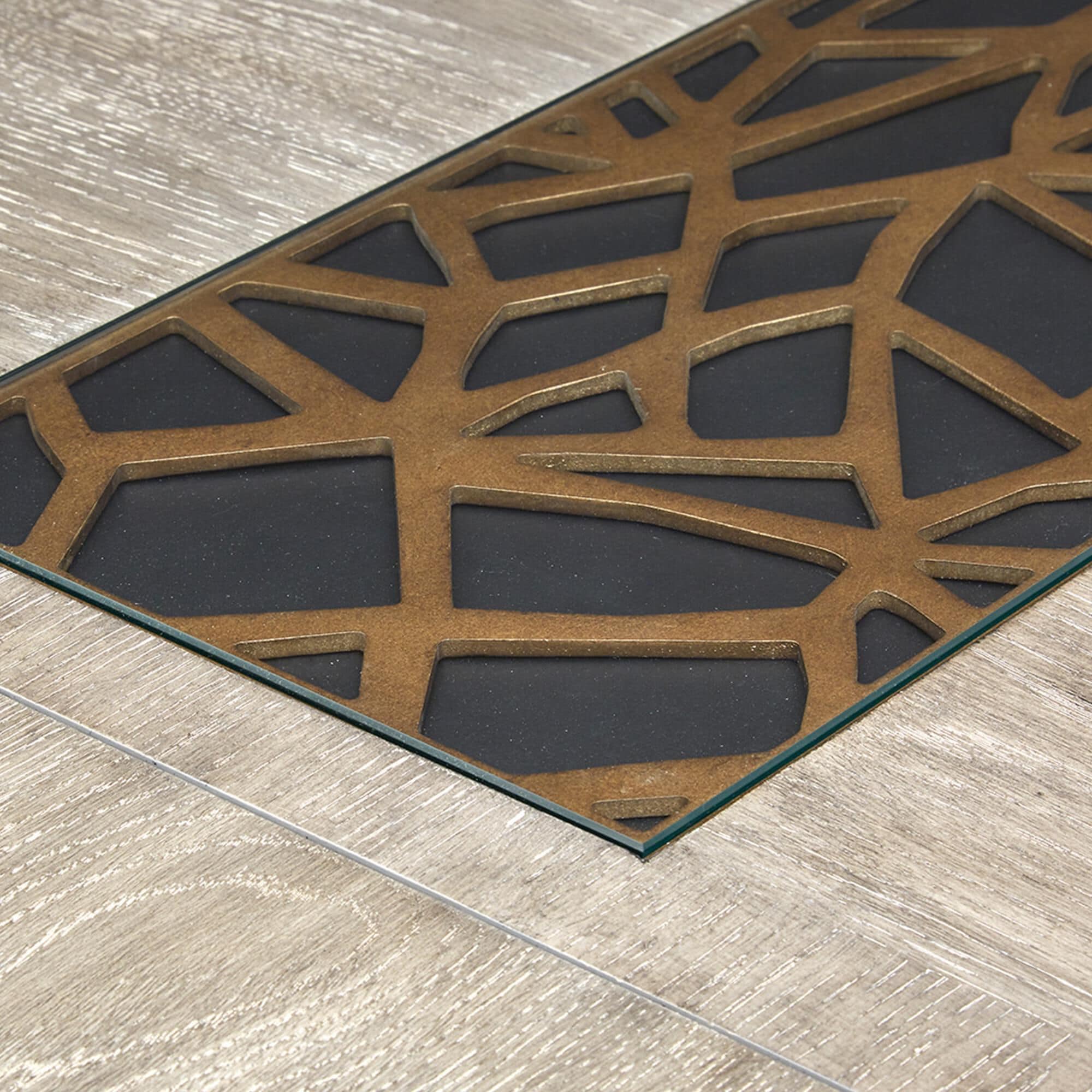 Nicolette Home Ryker Rectangular Dining Table in Black, Grey, and