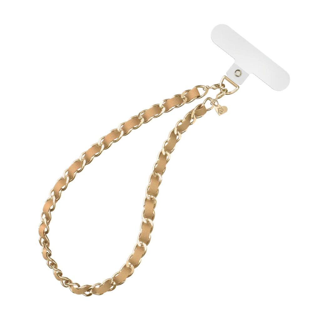 Velvet Caviar Nude Leather Chain Phone Charm, , large