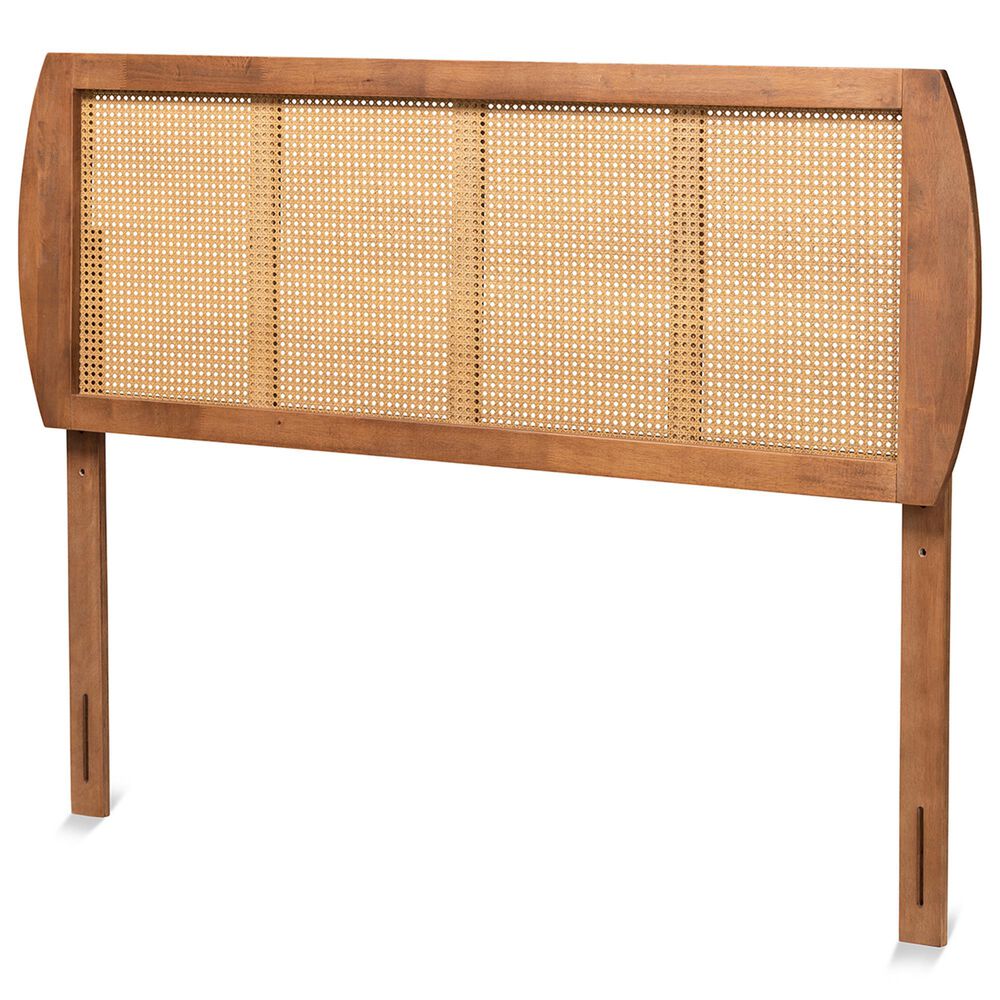Baxton Studio Harris Full Headboard in Ash Walnut, , large
