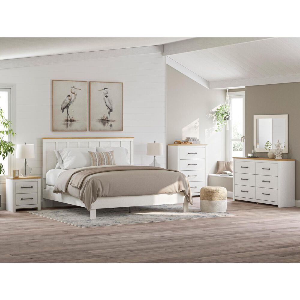 Ashley Linnocreek Bedroom Mirror in White, , large