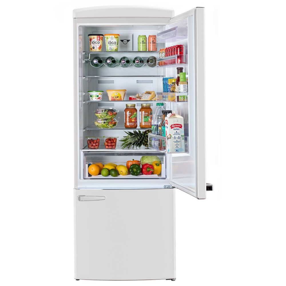 Unique Appliances Classic Retro 17 Cu. Ft Bottom Mount Refrigerator in Marshmallow White, , large