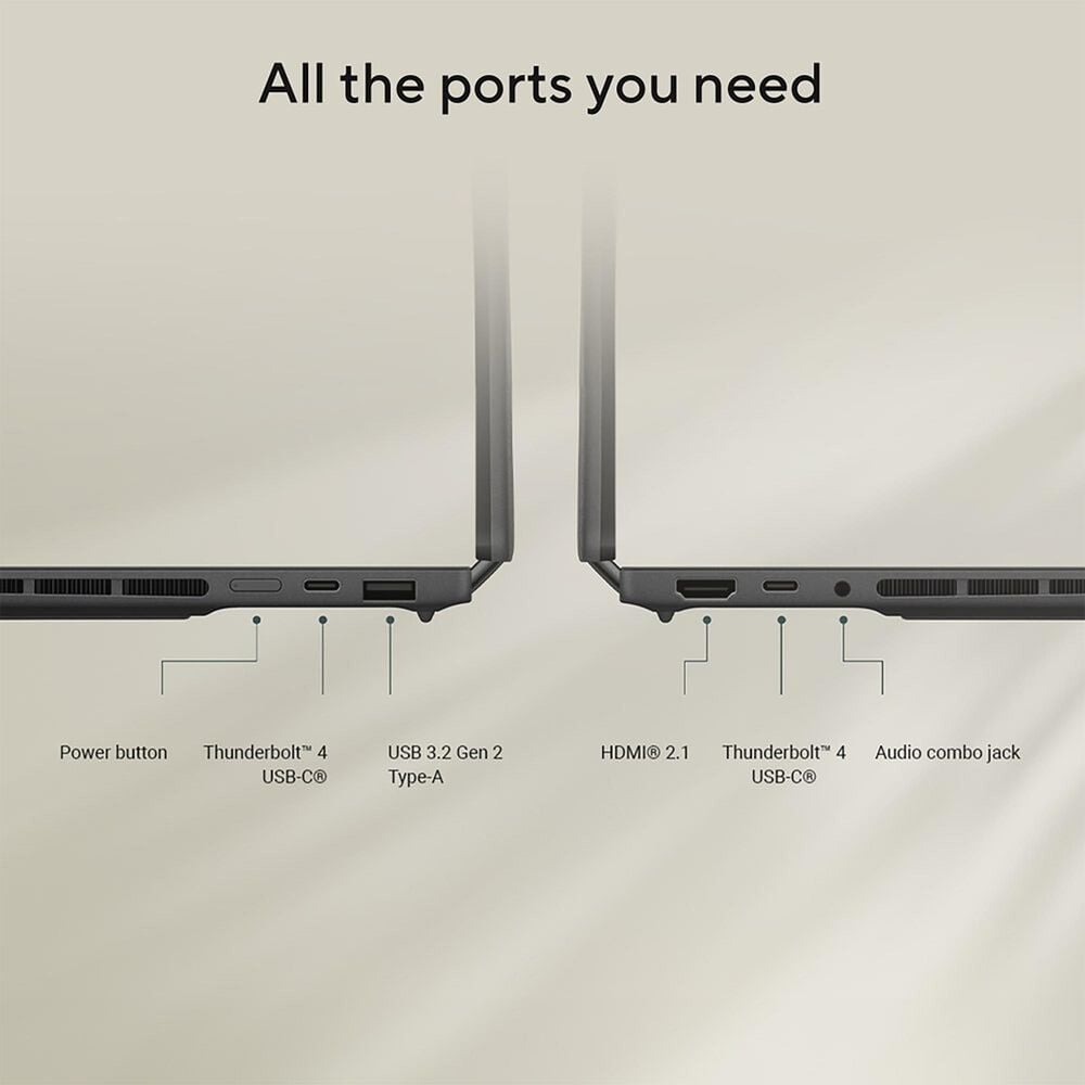 ASUS Zenbook DUO Copilot+ PC 14" Laptop | Intel Core Ultra 9 386H - 32GB RAM - Intel Graphics - 1TB SSD in Moher Gray, , large