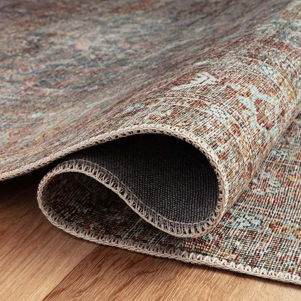 Chris Loves Julia x Loloi Jules 2&#39; x 5&#39; Lagoon and Brick Area Rug, , large