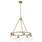 Golden Lighting Orwell 6-Light Chandelier with Opal Glass Shade in Brushed Champagne Bronze, , large