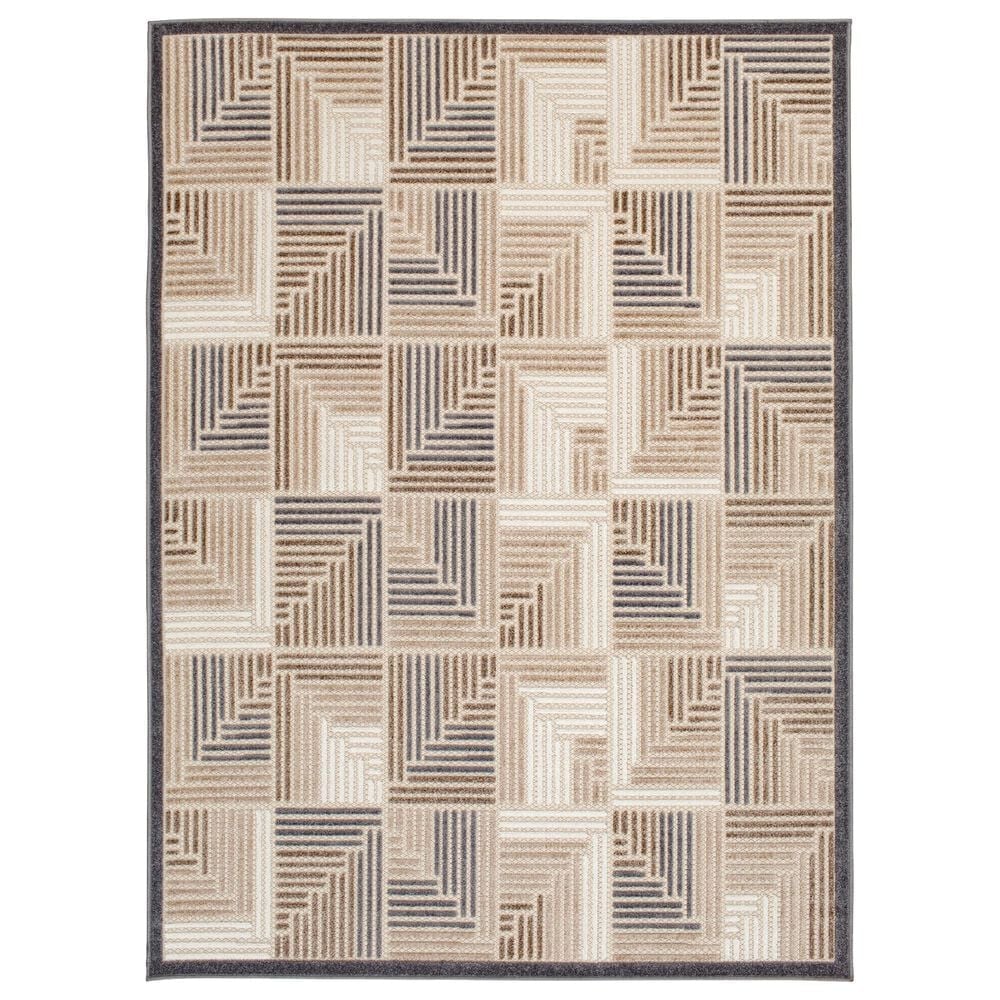 Central Oriental Fontana Halden 2"2" x 3" Cream and Brown Area Rug, , large