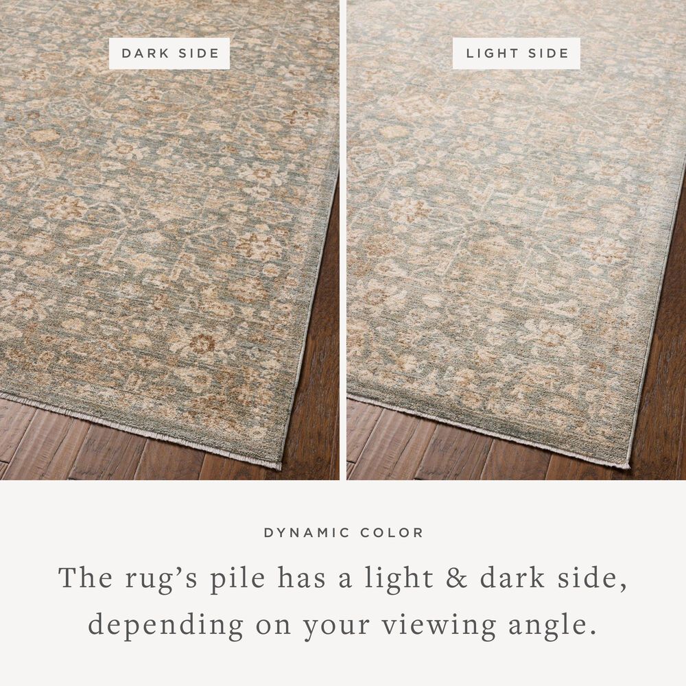 Chris Loves Julia x Loloi Palma Blue and Natural 2'3" x 3'10" Area Rug, , large