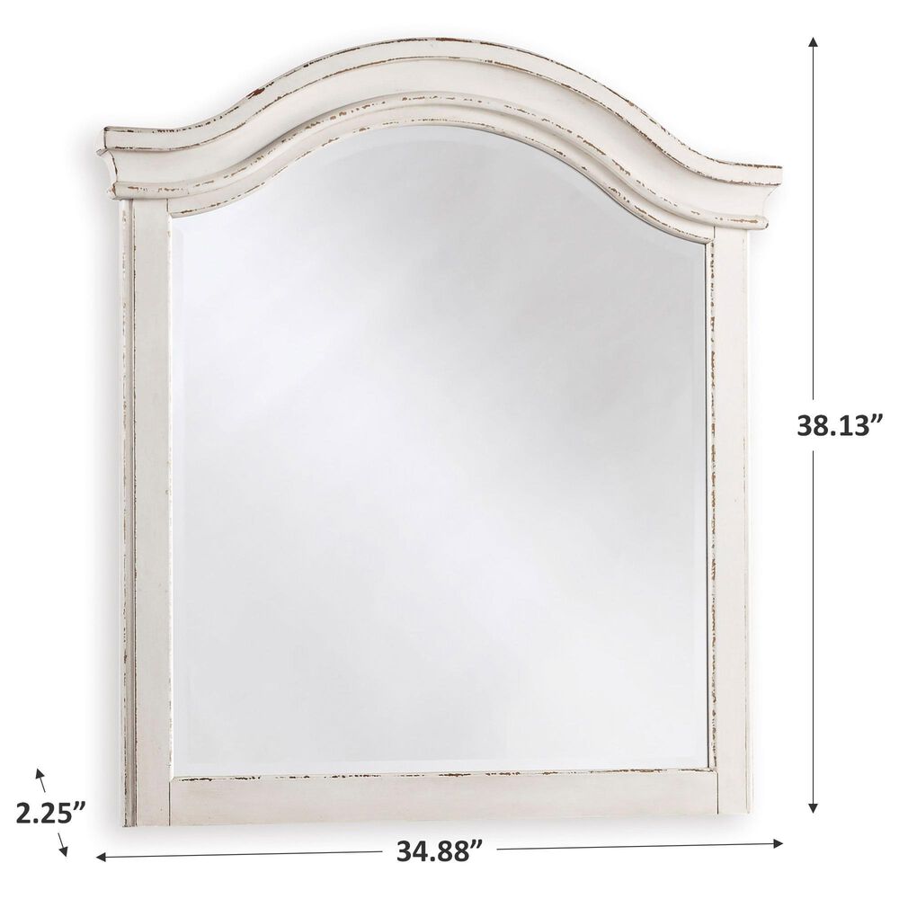 Ashley Realyn Youth Mirror in Chipped White, , large