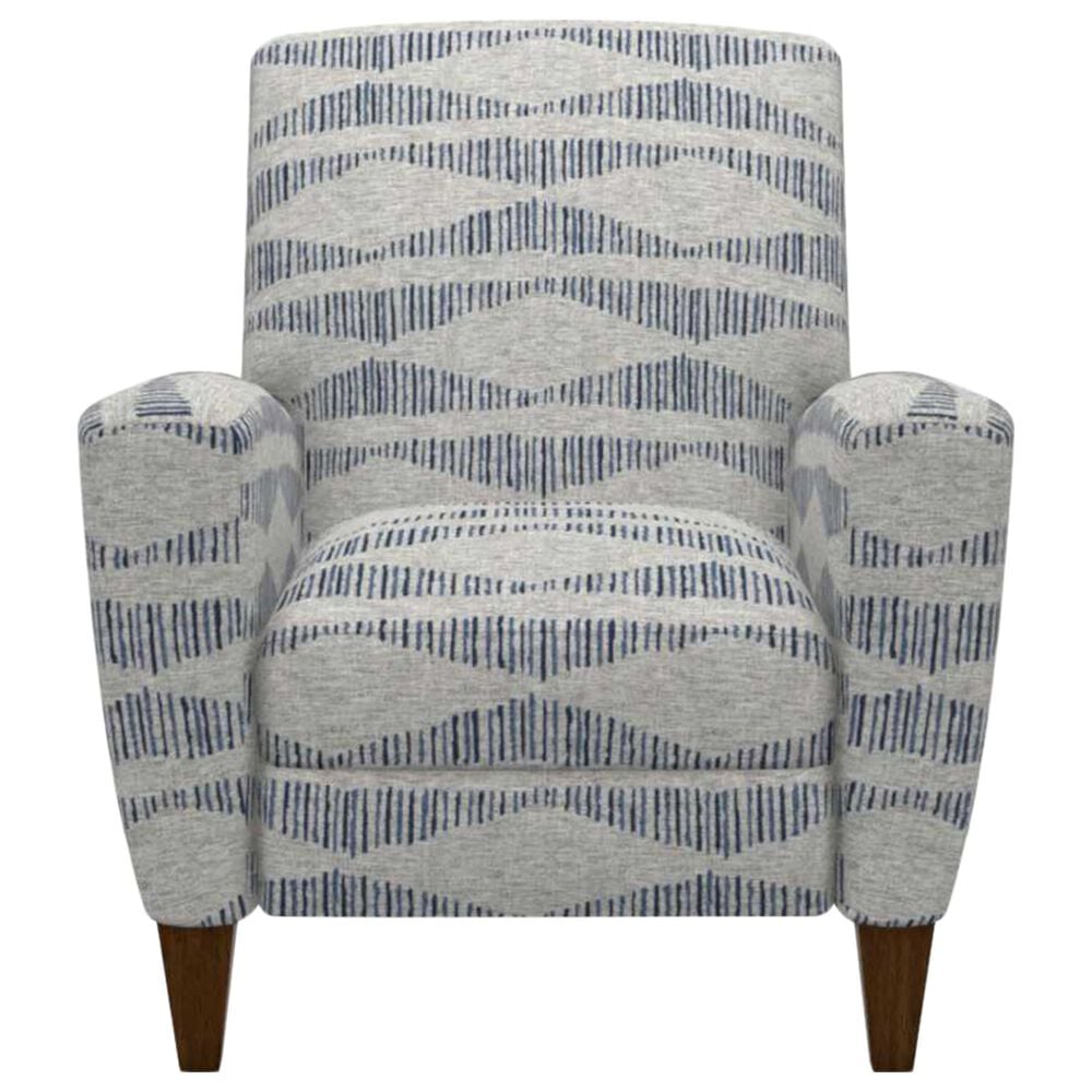 La-Z-Boy Scarlett High-Leg Push Back Recliner in Bluestone Fabric and Coffee Finish, , large