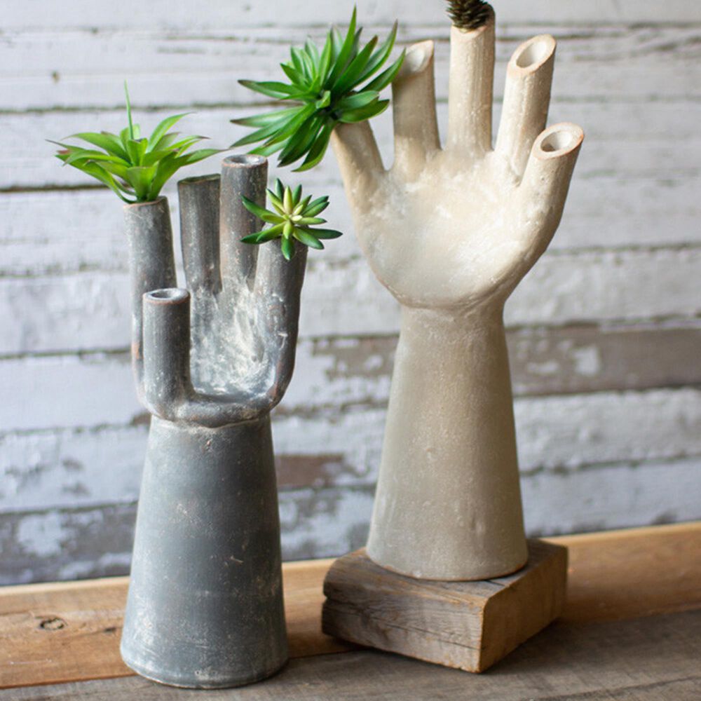 Kalalou Clay Hand Vase (Set of 2), , large