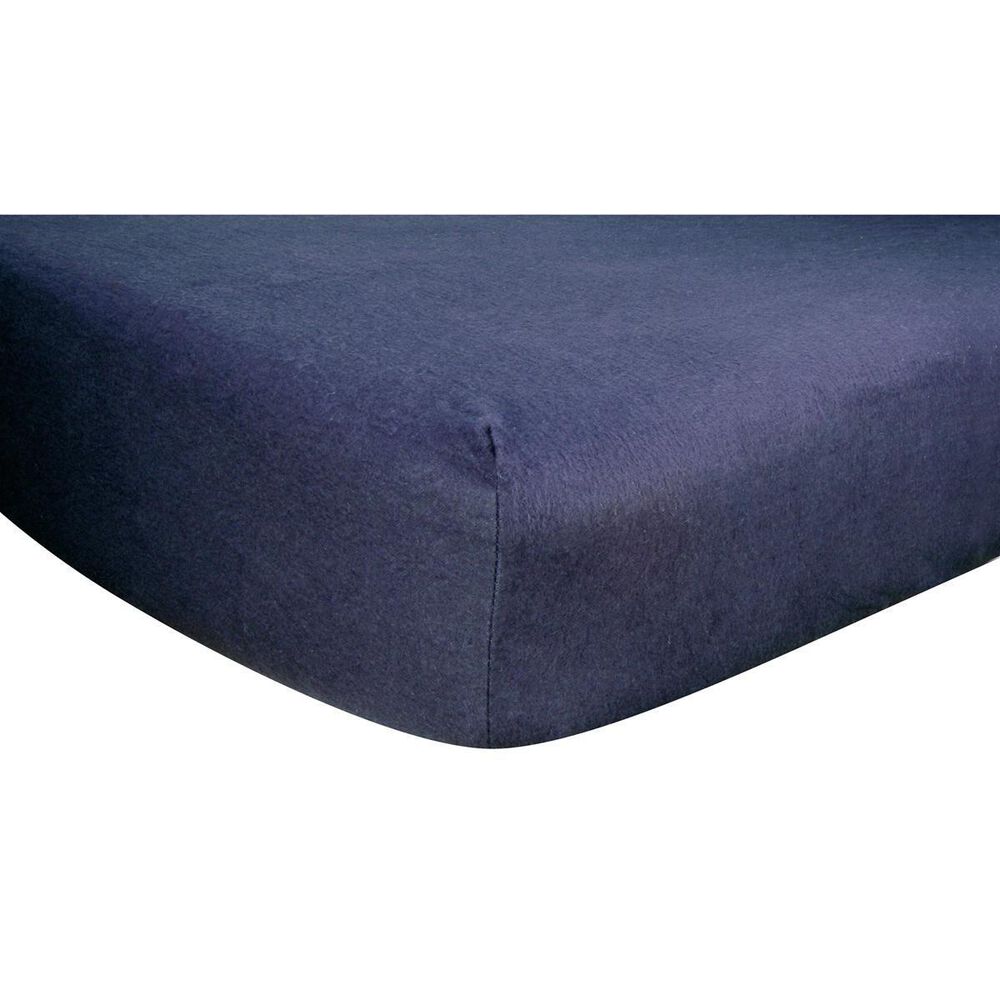 Trend Lab LLC Navy Deluxe Flannel Fitted Crib Sheet, , large