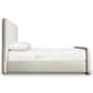 Bernhardt Antibes 4-Piece King Upholstered Panel Bedroom Set in Roz with USB Ports, , large