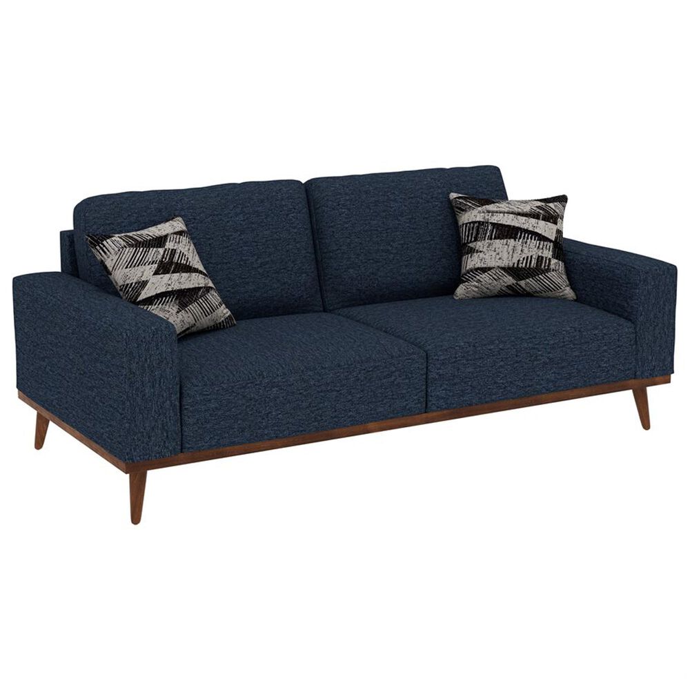 Golden Wave Furniture Heath Stationary Sofa and Loveseat Set in Navy, , large