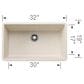 Blanco Precis 32" Super Single Bowl Kitchen Sink in Soft White, , large