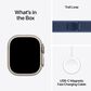 Apple Watch Ultra 3 (GPS+Cellular) 49mm Titanium Case with Blue/Bright Blue Trail Loop - S/M in Natural and 2-Year AppleCare+, , large