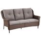 Sunwell Garden 3-Seater Patio Sofa with Floral Armrests in Gray, , large