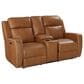 Bassett Norwood Leather Power Reclining Loveseat in Tan, , large