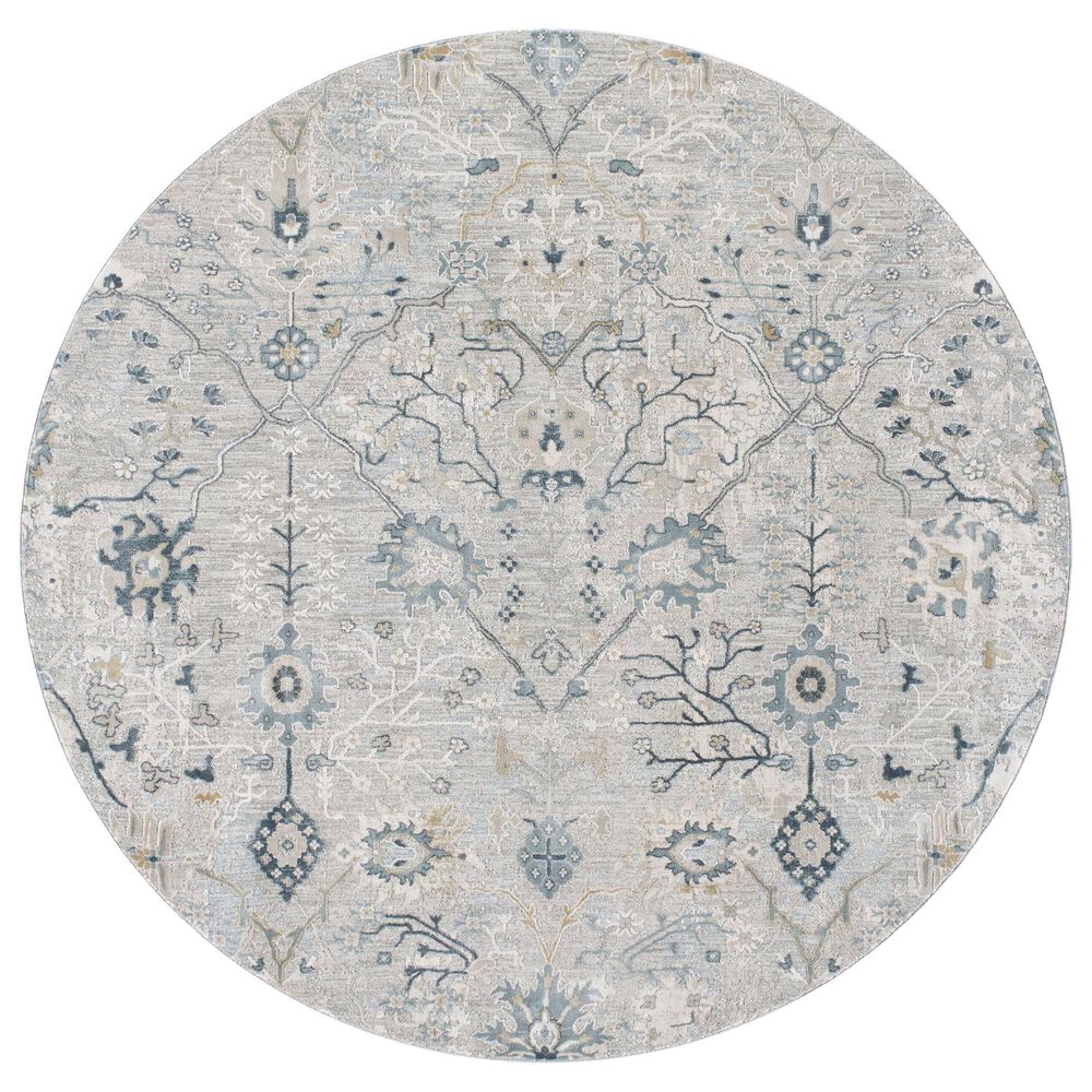 Surya Brunswick 5"3" Round Dusty Sage, Light Beige, Taupe, Medium Gray and Deep Teal Area Rug, , large