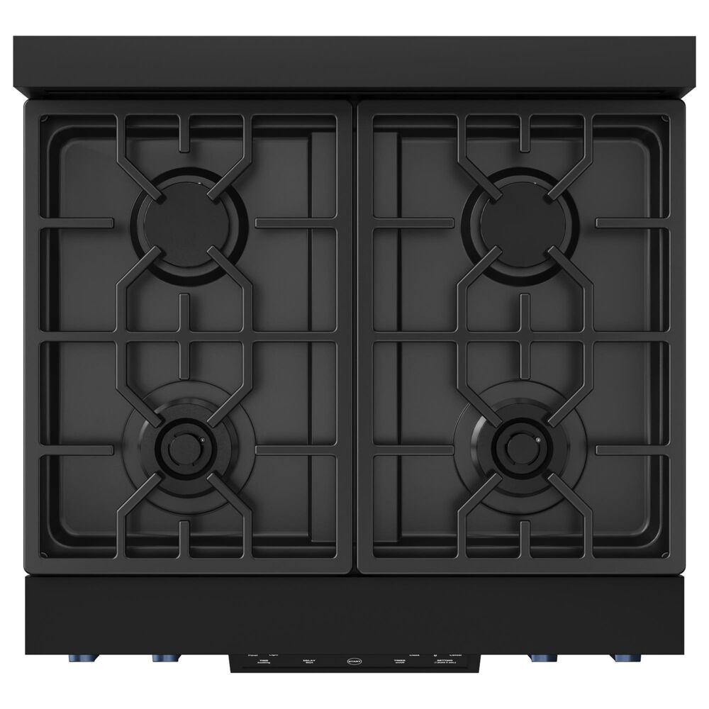 Thor Kitchen Gordon Ramsay 4.55 Cu. Ft. 30&quot; Professional Liquid Propane Range with Navy Blue Handle Kit in Black, , large