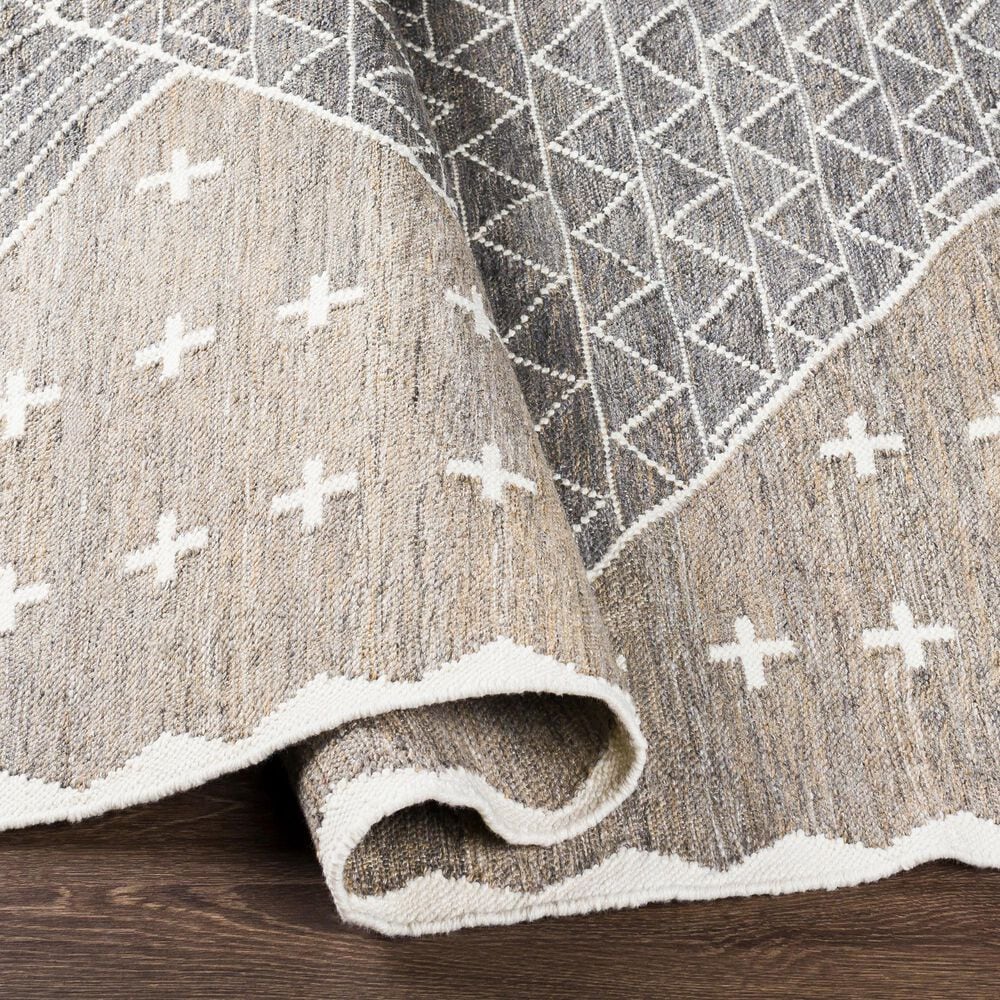 Surya Bursa 2&#39; x 3&#39; Gray, Charcoal and Cream Area Rug, , large