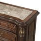 New Heritage Design Bella Note 5-Piece King Sleigh Bedroom Set in Mahogany Brown and Antique Gold, , large