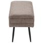 Lumisource Neapolitan Storage Bench with Brown Cushion in Black, , large