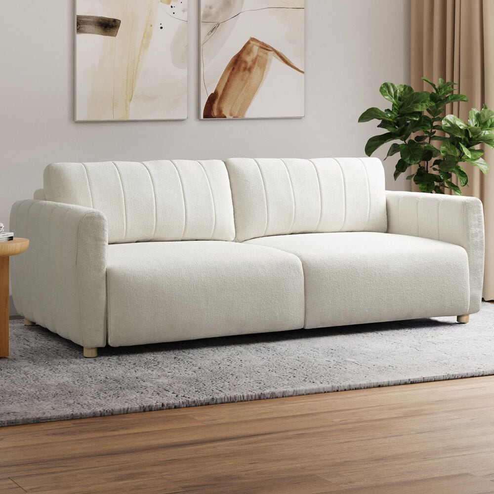 Lifestyle Solutions Galloway Convertible Sofa in Ivory, , large