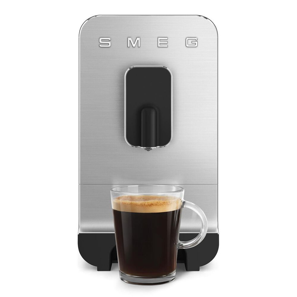 SMEG 47.34 Oz Fully Automatic Coffee Machine in Matte Black and Smoky Grey, , large