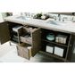 James Martin Vanities Chicago 72" Double Bathroom Vanity in Whitewashed Walnut with 3 cm Eternal Jasmine Pearl Quartz Top and Rectangular Sinks, , large