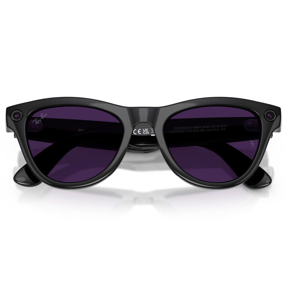 Rayban Glasses Skyler Gen 2 Sunglasses with Clear and Amethyst Transitions Lenses in Shiny Black, , large