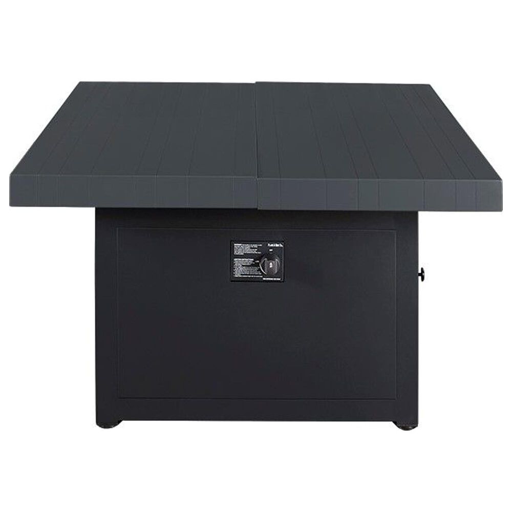 Plank And Hide Co 42&quot; Square Firepit Top &amp; Base in Black and Charcoal, , large
