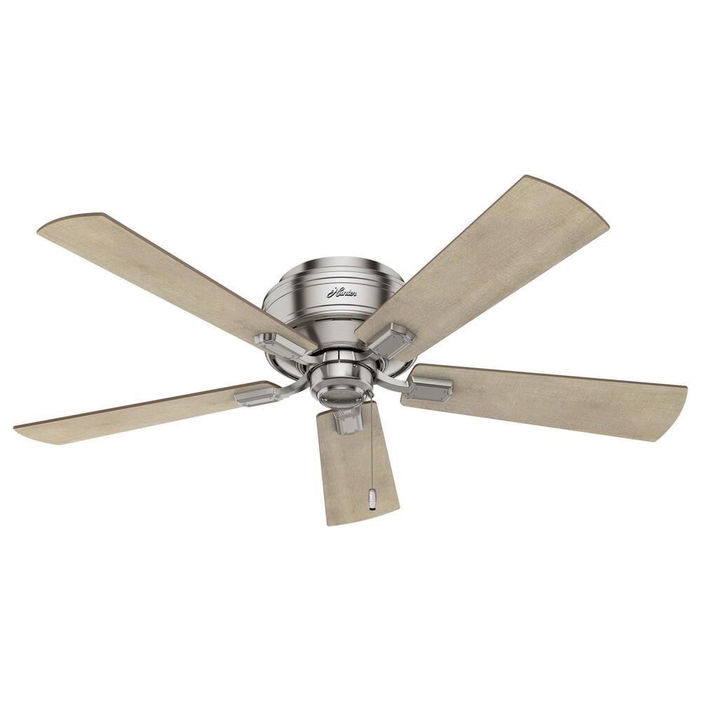 Hunter Crestfield 52&quot; Low Profile LED Ceiling Fan in Brushed Nickel, , large